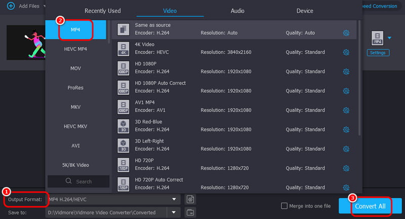 Convert Gif to Mp4 Vidmore