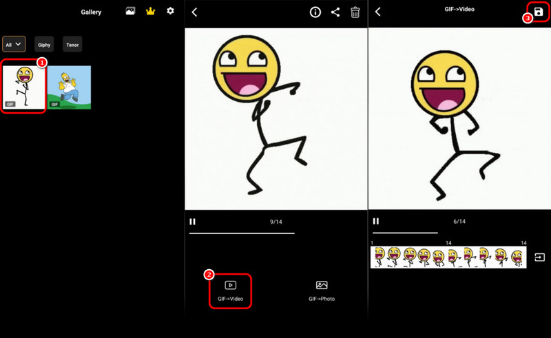 Select Gif Video Save