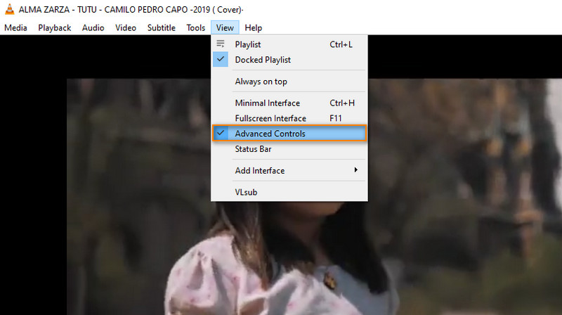 VLC Advanced Controls Option