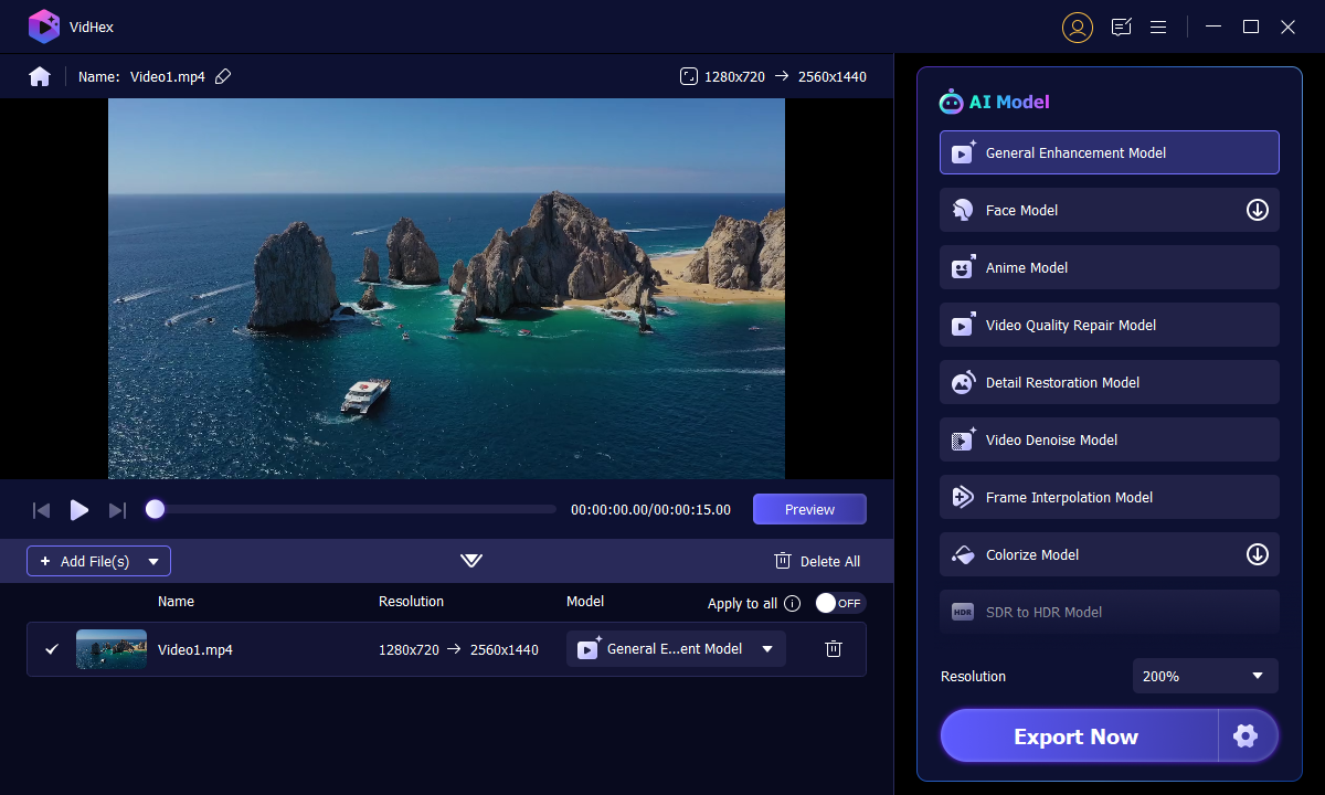 Vidhex Pilih Model AI